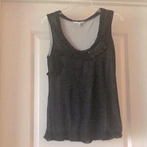 CAbi timeless black chiffon sleeveless top